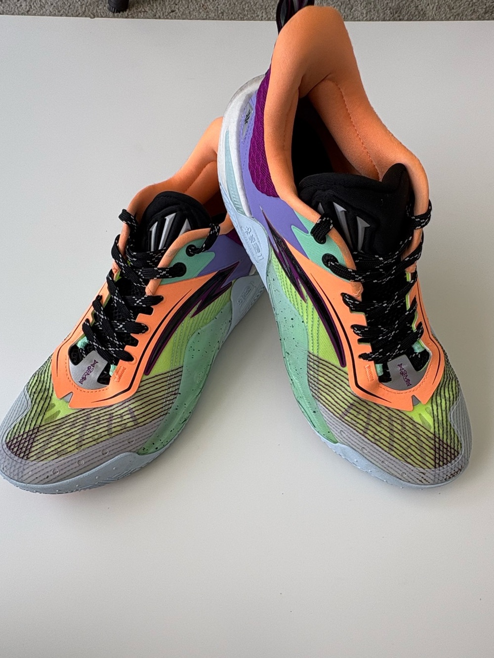 Anta Kai 1 Speed Shoes mens size 12 green purple white orange